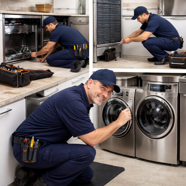 professional appliance installation services including dishwasher fridge water line washing machine and ice maker installation
