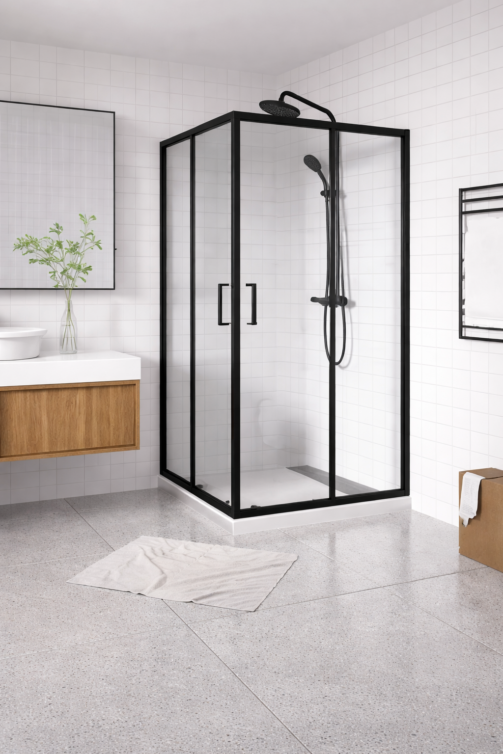 Modern glass shower installation for new construction bathrooms by SENIOR PLUMBERS™ in the Greater Toronto Area