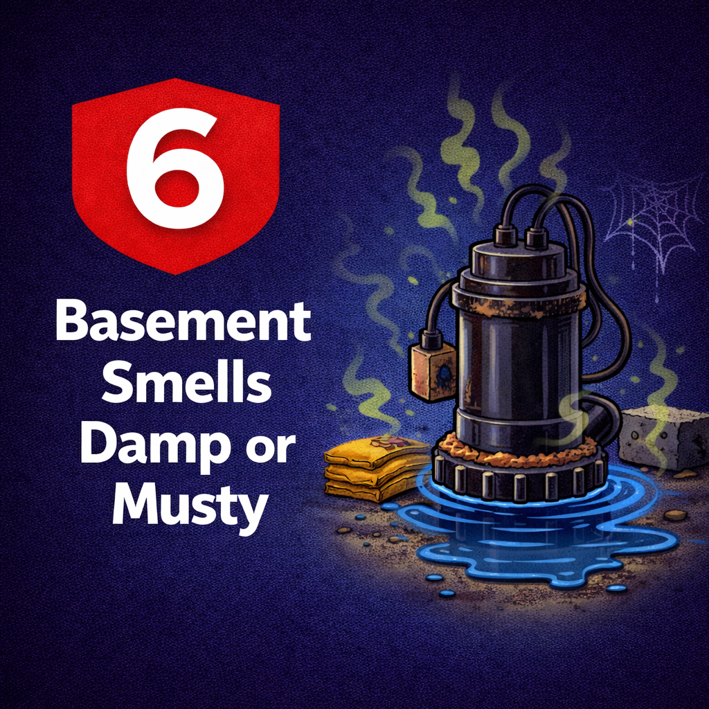 Basement Smells Damp or Musty – Sump Pump Issue