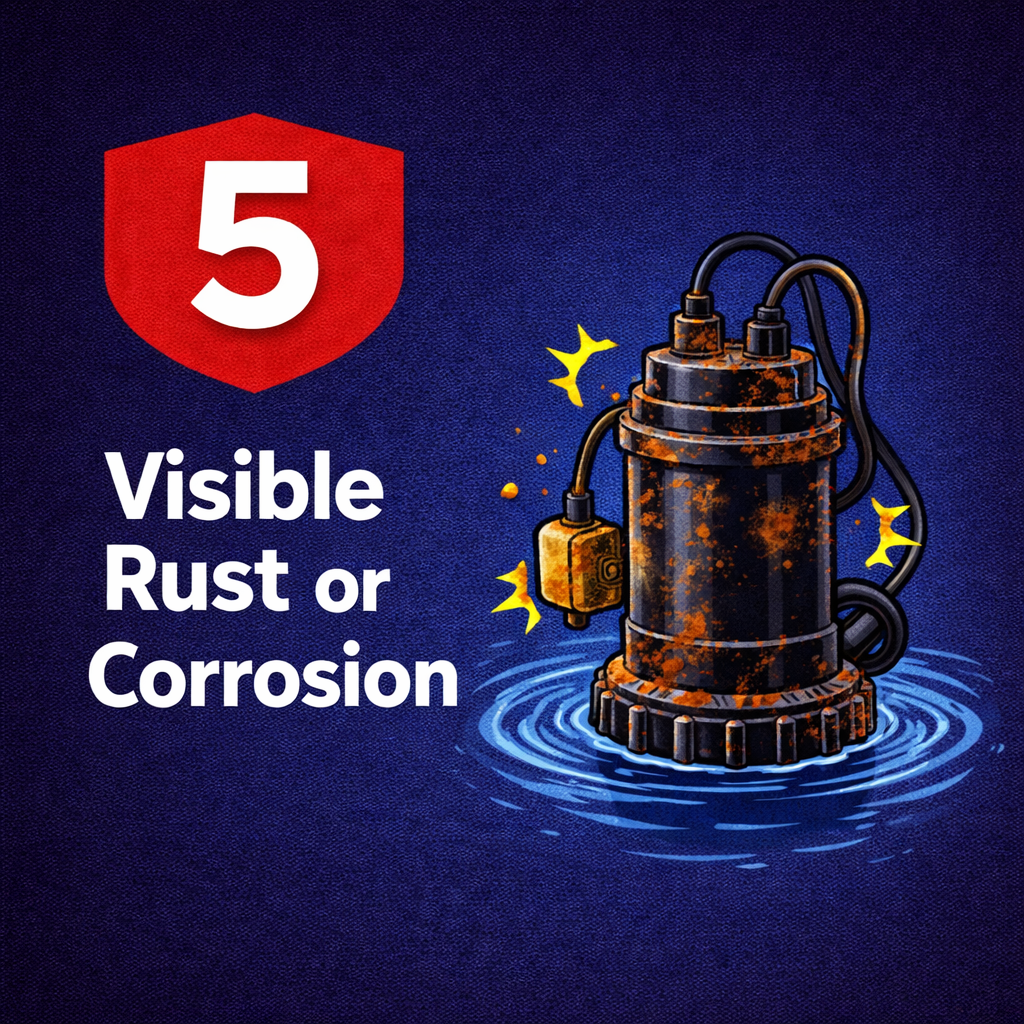 Sump Pump Visible Rust or Corrosion