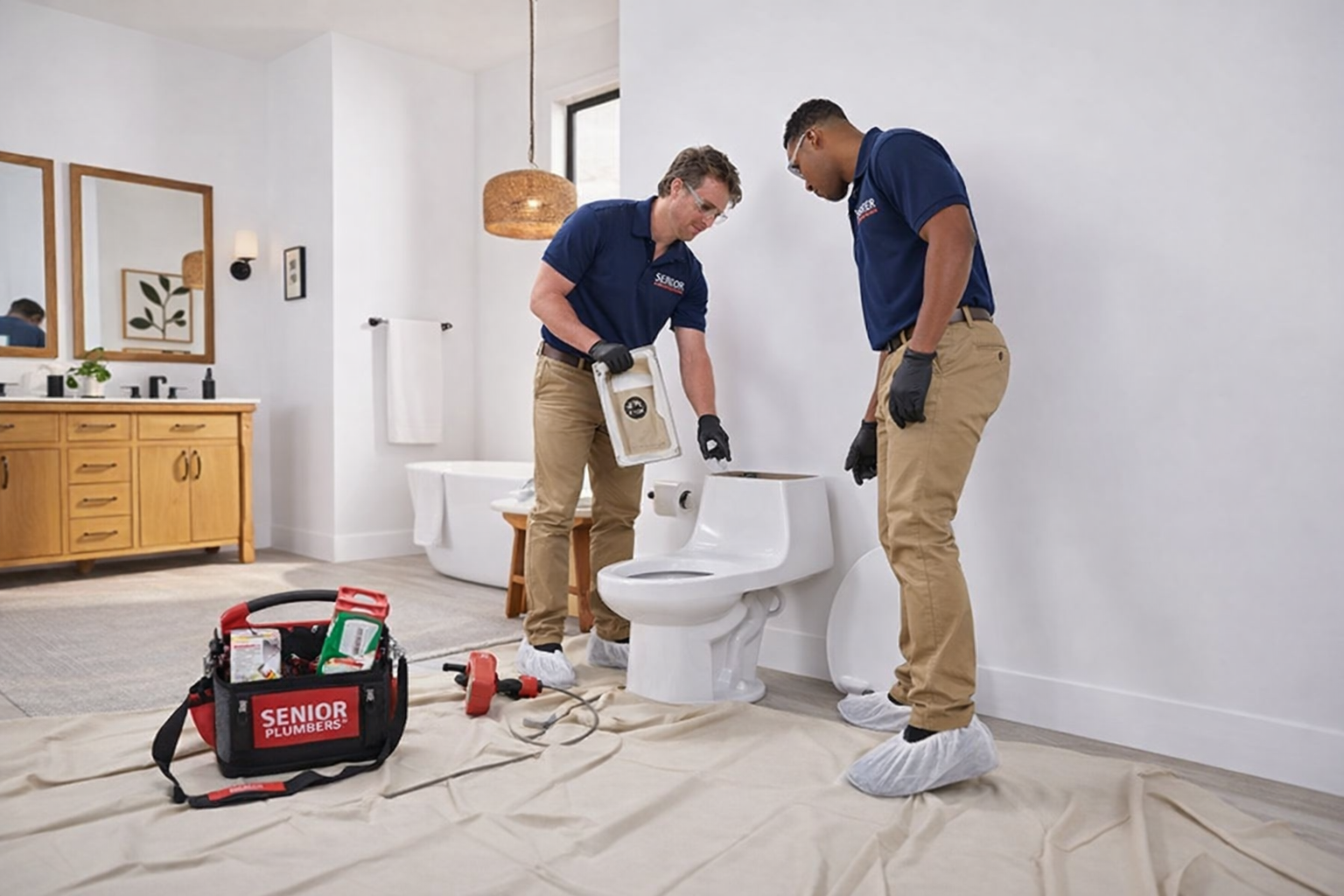 Professional toilet installation in Newmarket by SENIOR PLUMBERS™ technician