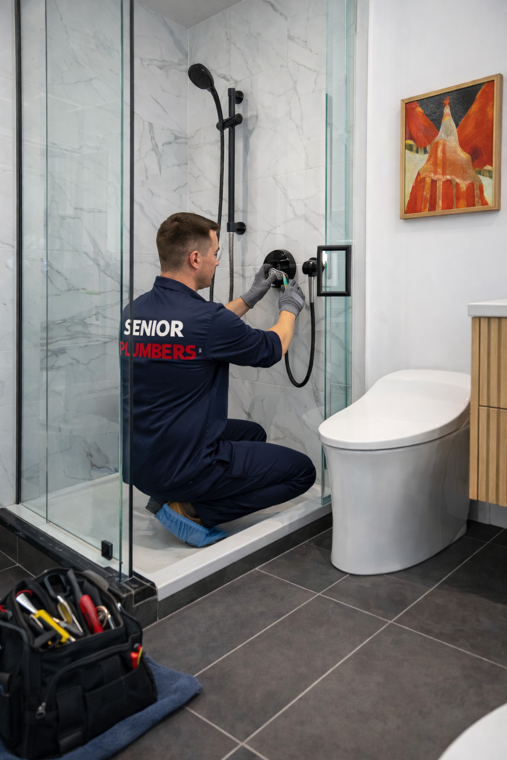 Shower valve repair and installation in Newmarket by Senior Plumbers™